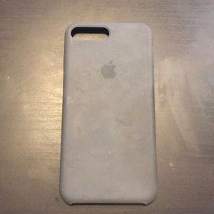 Grey silicon Apple phone case